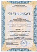 Управление образования администрации Чановского района Новосибирской области. Сертификат участника методического объединения педагогов дополнительного образования в рамках августовского учительского совещания "Достижение целей национального проекта "Образование" в условиях работы системы образования Чановского района". Тема выступления: "Реализация национального проекта "Образование" в системе работы Детско-юношеского центра "Гармония"" (27 августа 2019г.) Управление образования администрации Чановского района Новосибирской области. Сертификат участника методического объединения педагогов дополнительного образования в рамках августовского учительского совещания "Достижение целей национального проекта "Образование" в условиях работы системы образования Чановского района". Тема выступления: "Реализация национального проекта "Образование" в системе работы Детско-юношеского центра "Гармония"" (27 августа 2019г.)